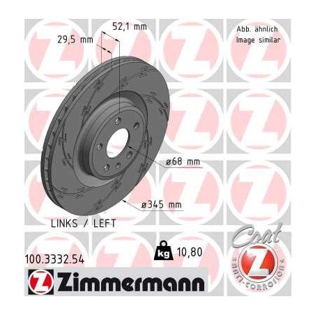 Jeu de 2 disques de frein ZIMMERMANN