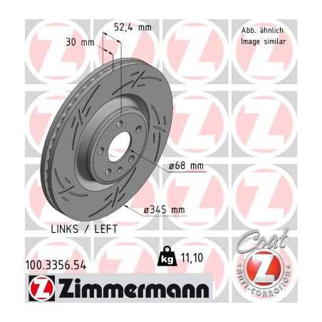 Jeu de 2 disques de frein ZIMMERMANN