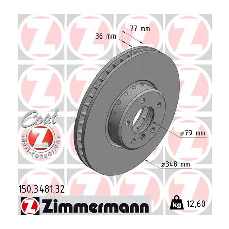 Jeu de 2 disques de frein ZIMMERMANN