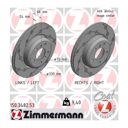 Jeu de 2 disques de frein ZIMMERMANN