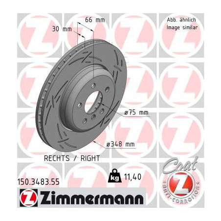 Jeu de 2 disques de frein ZIMMERMANN