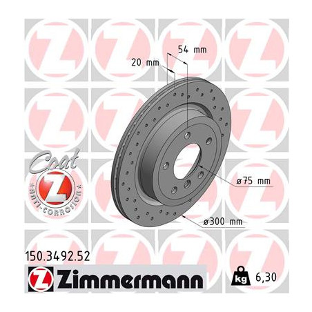 Jeu de 2 disques de frein ZIMMERMANN