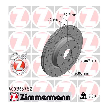 Disque de frein ZIMMERMANN