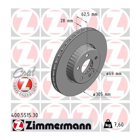 Disque de frein ZIMMERMANN