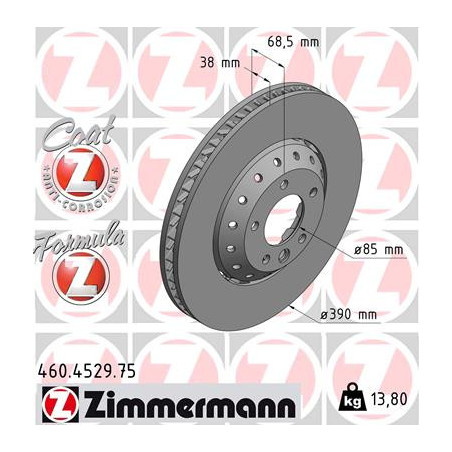 Jeu de 2 disques de frein ZIMMERMANN