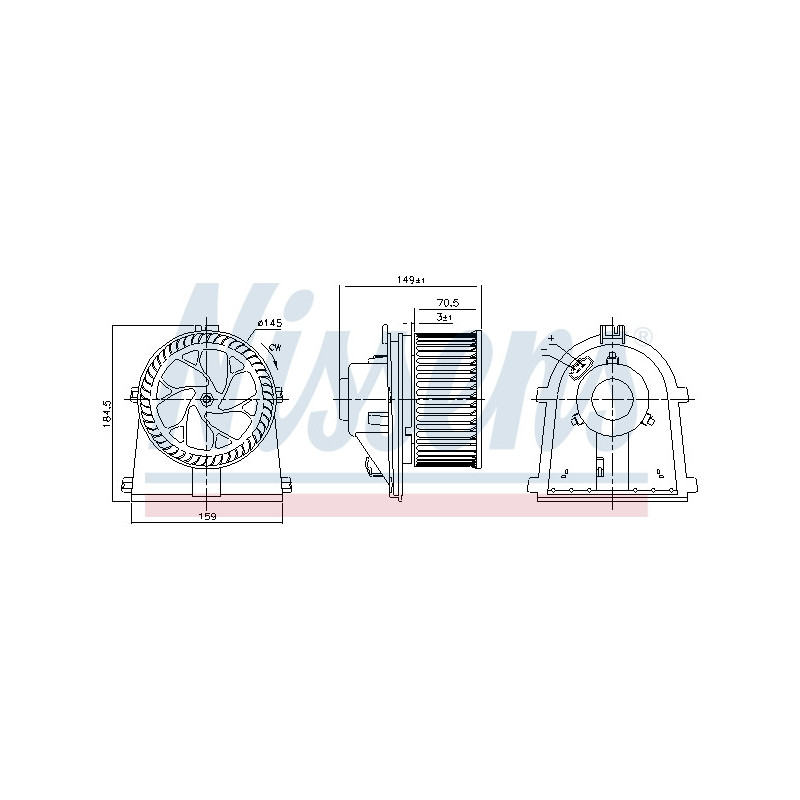 Pulseur d'air habitacle NISSENS