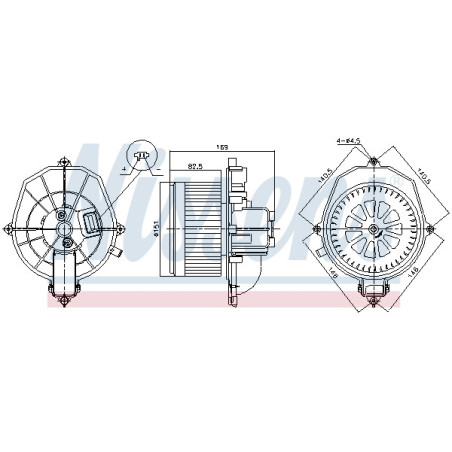 Pulseur d'air habitacle NISSENS