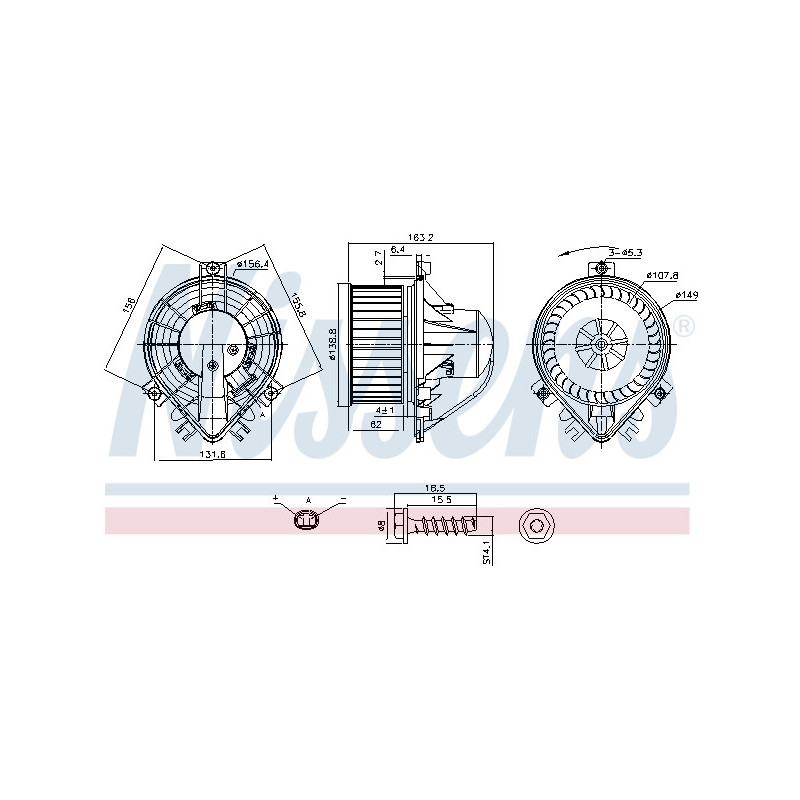 Pulseur d'air habitacle NISSENS