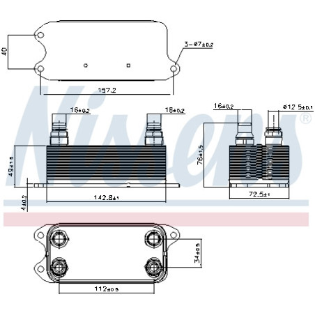 Radiateur d'huile de boite de vitesse automatique NISSENS