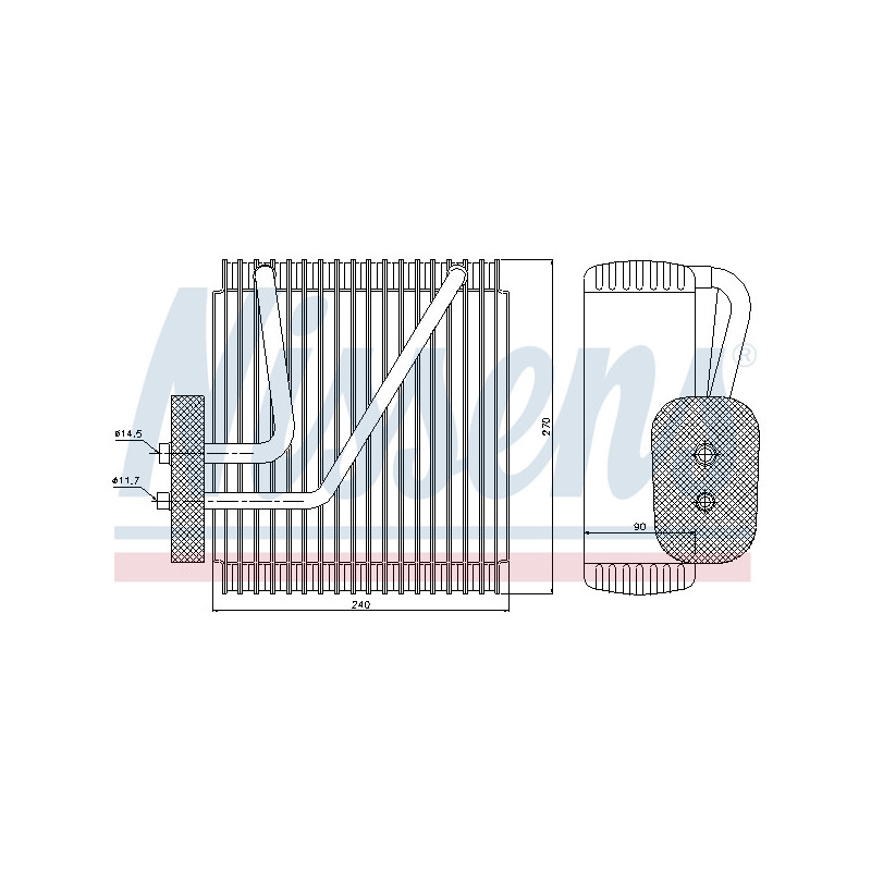 Evaporateur de climatisation NISSENS