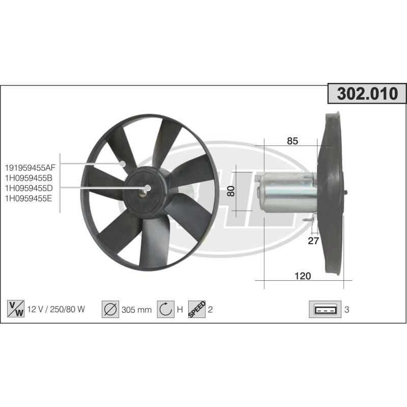 Ventilateur (refroidissement moteur) AHE