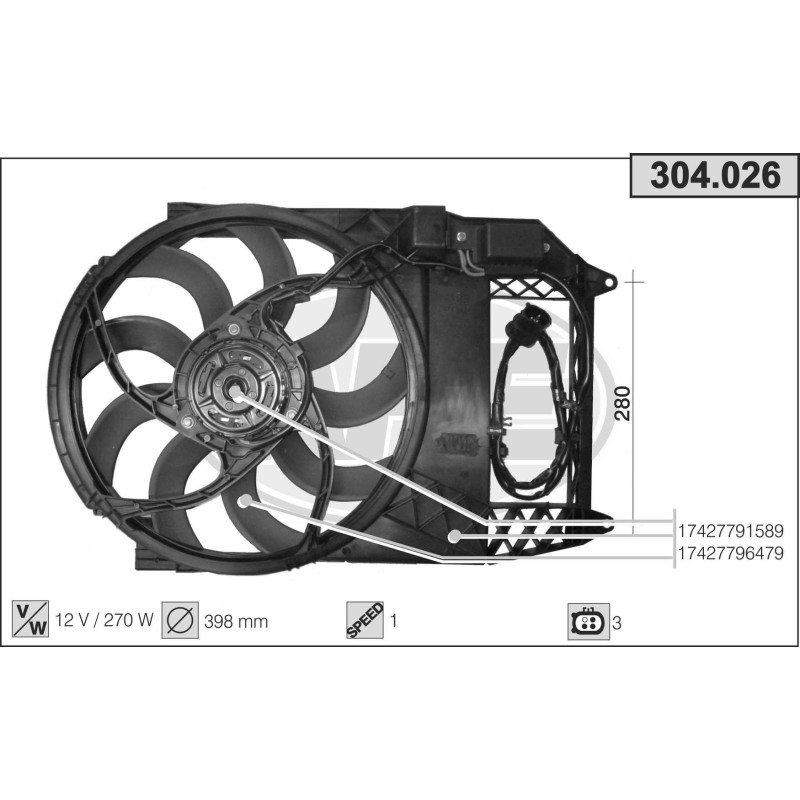 Ventilateur (refroidissement moteur) AHE