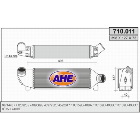 Intercooler (échangeur d'air) AHE