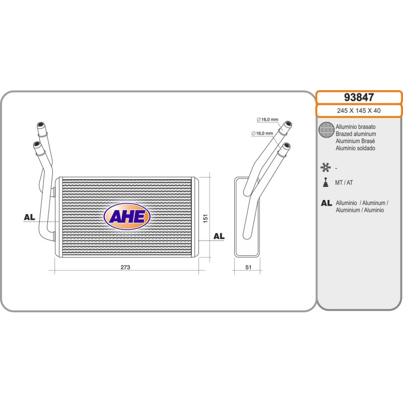 Radiateur de chauffage AHE