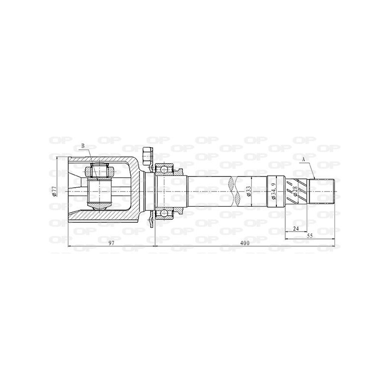 Tête de cardan OPEN PARTS