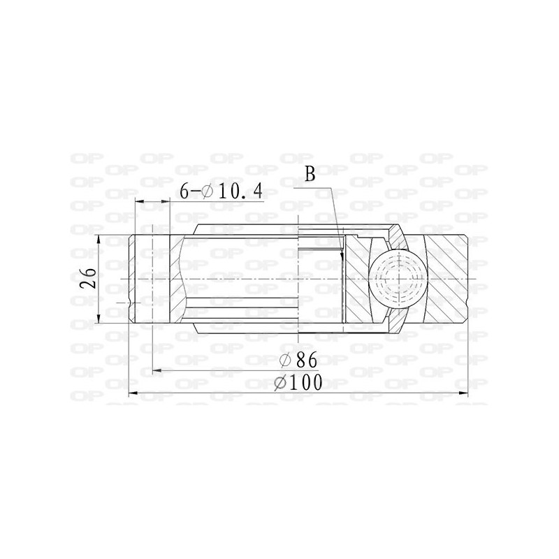 Tête de cardan OPEN PARTS