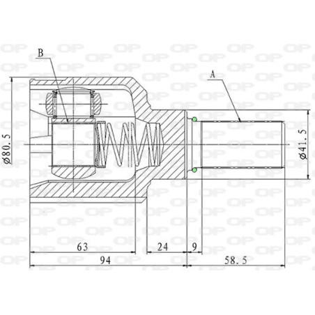 Tête de cardan OPEN PARTS