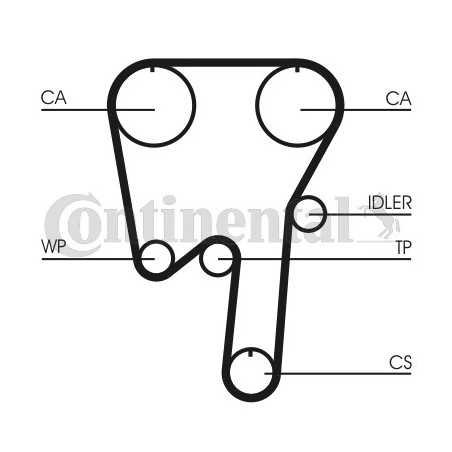 Courroie de distribution CONTINENTAL CTAM