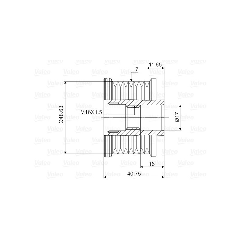 Poulie roue libre (alternateur) VALEO