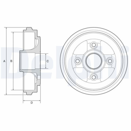 Tambour de frein DELPHI