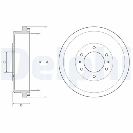 Tambour de frein DELPHI