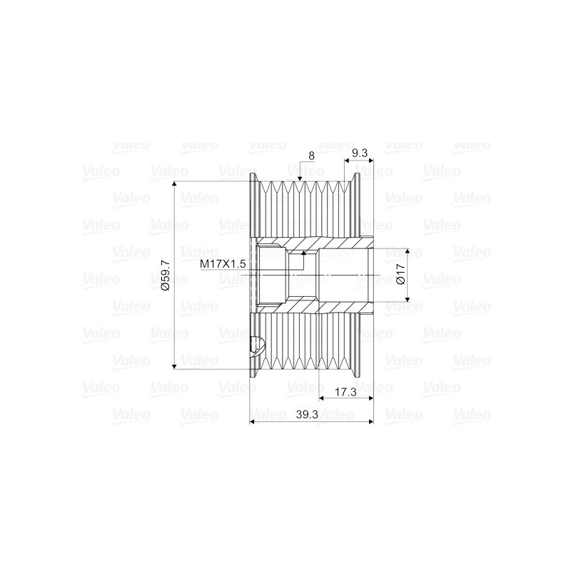 Poulie roue libre (alternateur) VALEO