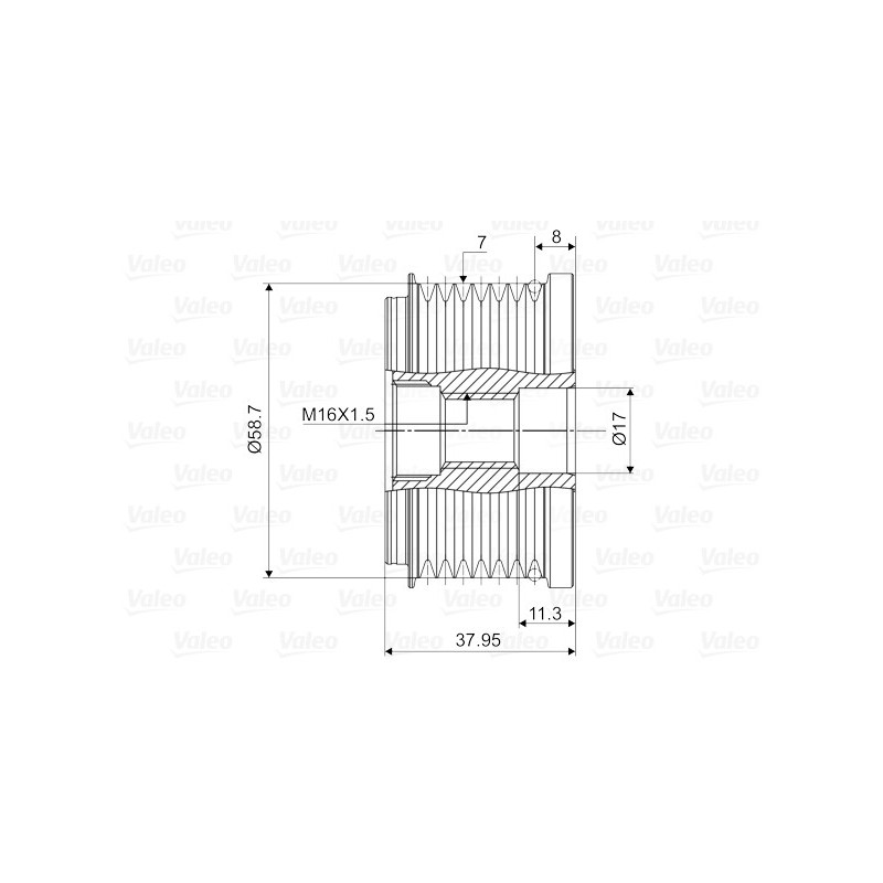 Poulie roue libre (alternateur) VALEO