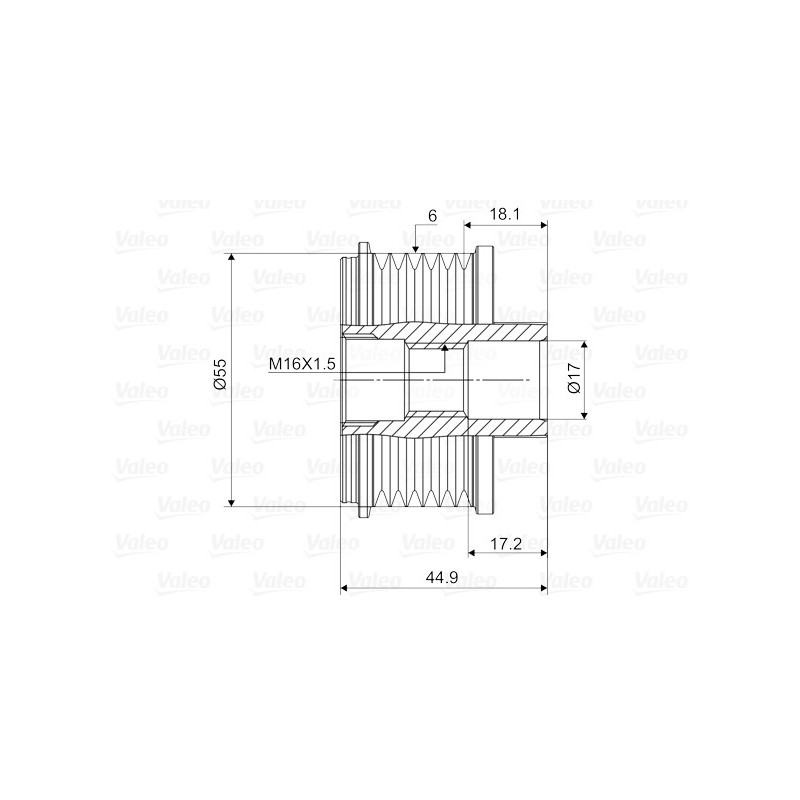 Poulie roue libre (alternateur) VALEO