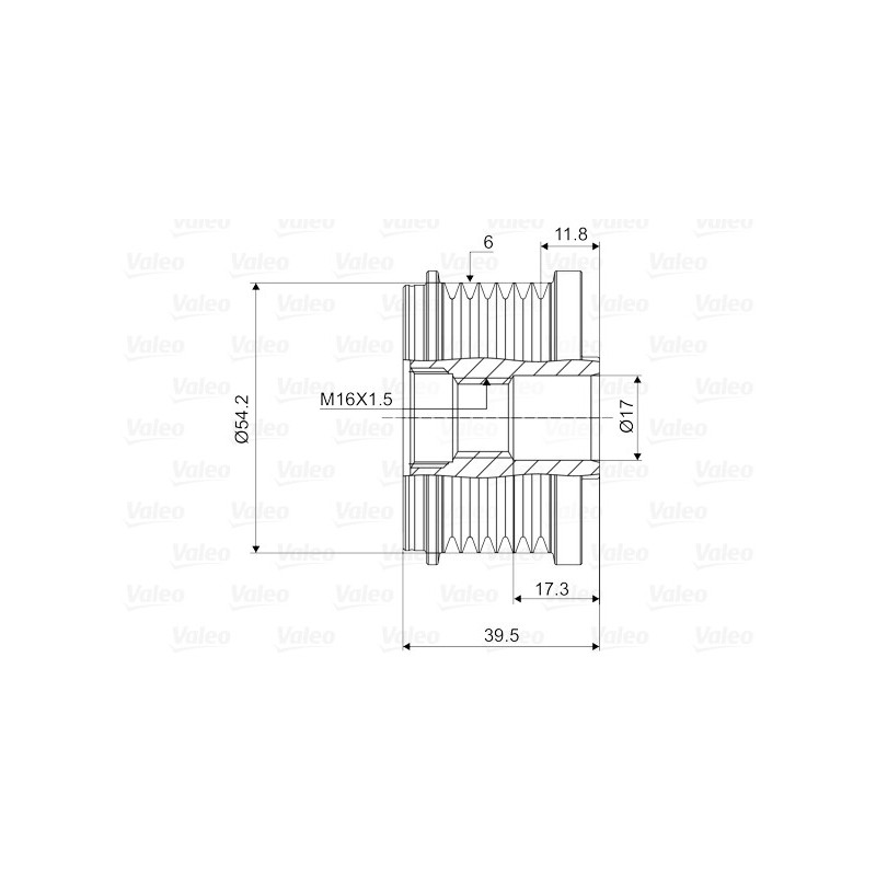 Poulie roue libre (alternateur) VALEO