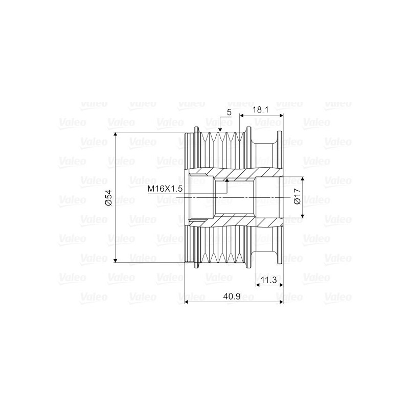 Poulie roue libre (alternateur) VALEO