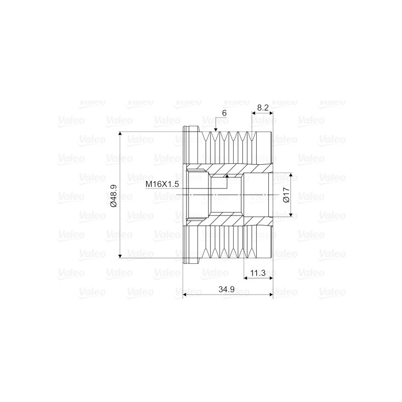 Poulie roue libre (alternateur) VALEO