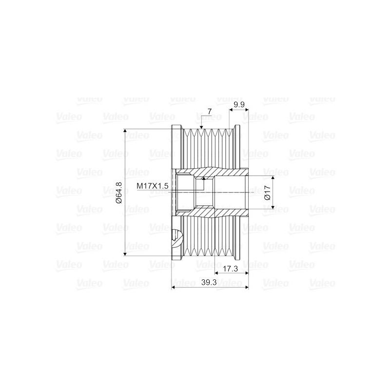 Poulie roue libre (alternateur) VALEO