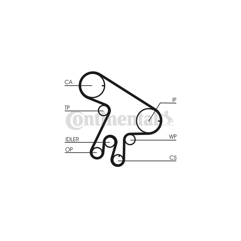 Courroie de distribution CONTINENTAL CTAM