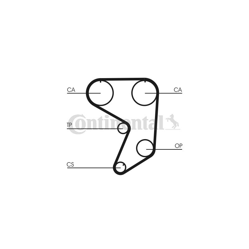 Courroie de distribution CONTINENTAL CTAM