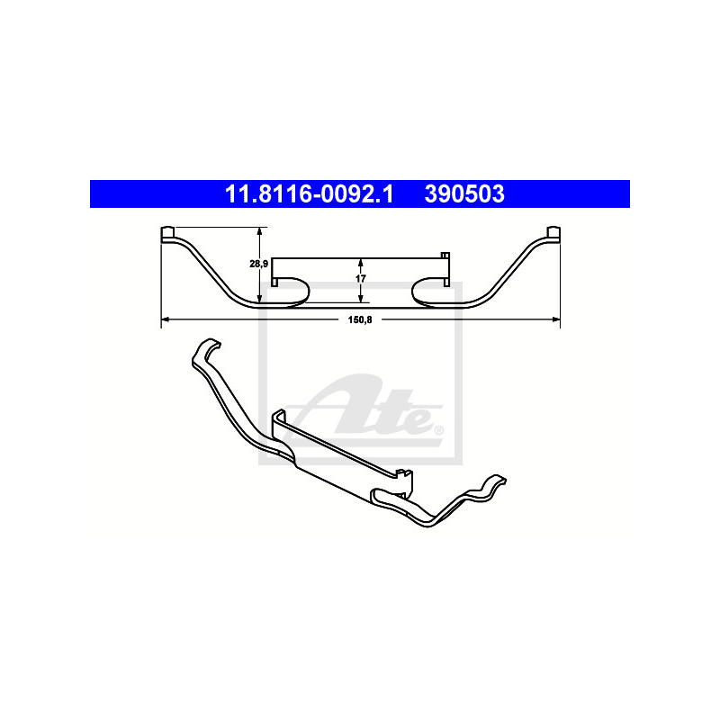 Ressort (étrier de frein) ATE