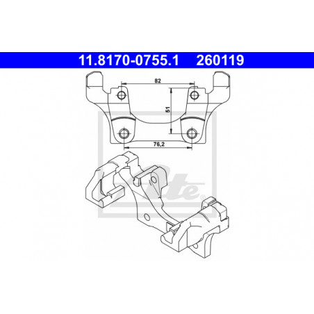 Support (étrier de frein) ATE
