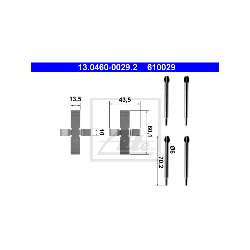 Kit d'accessoires (plaquette de frein) ATE