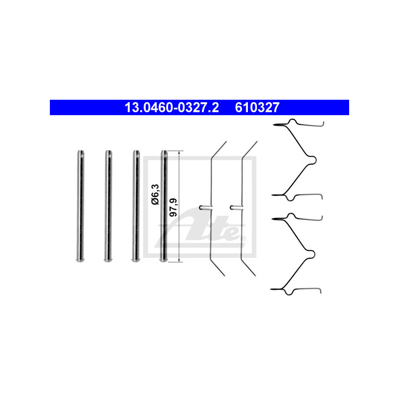 Kit d'accessoires (plaquette de frein) ATE