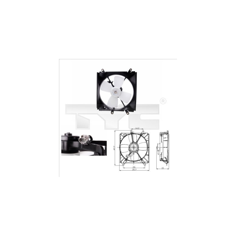 Ventilateur (refroidissement moteur) TYC