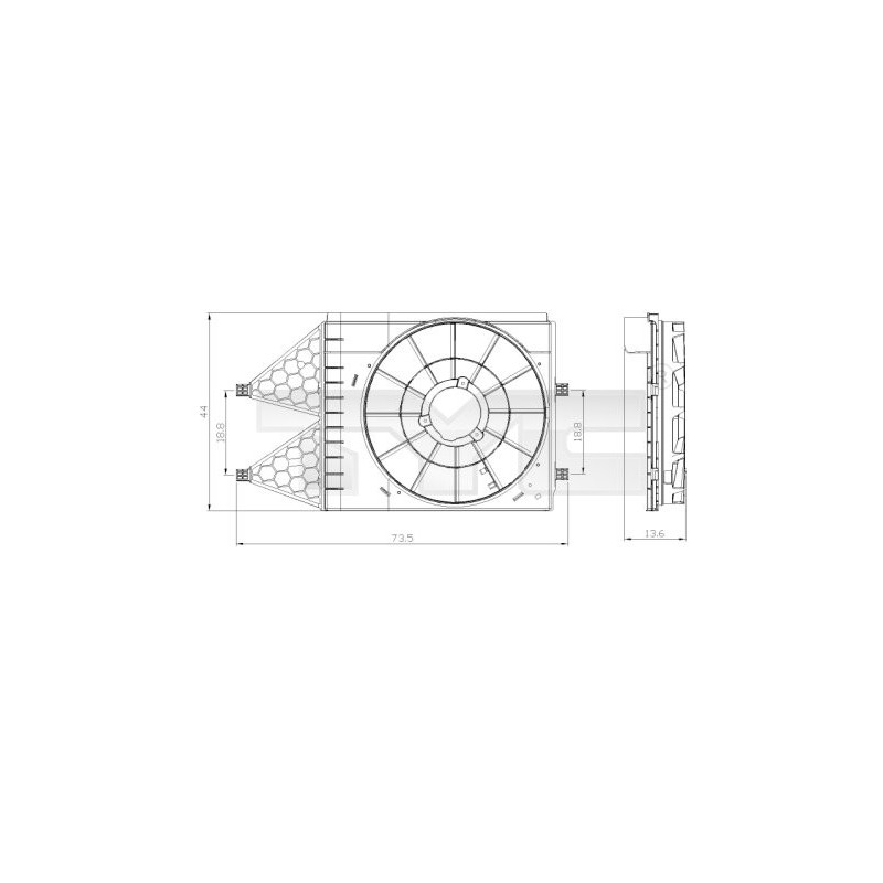 Support (ventilateur radiateur) TYC