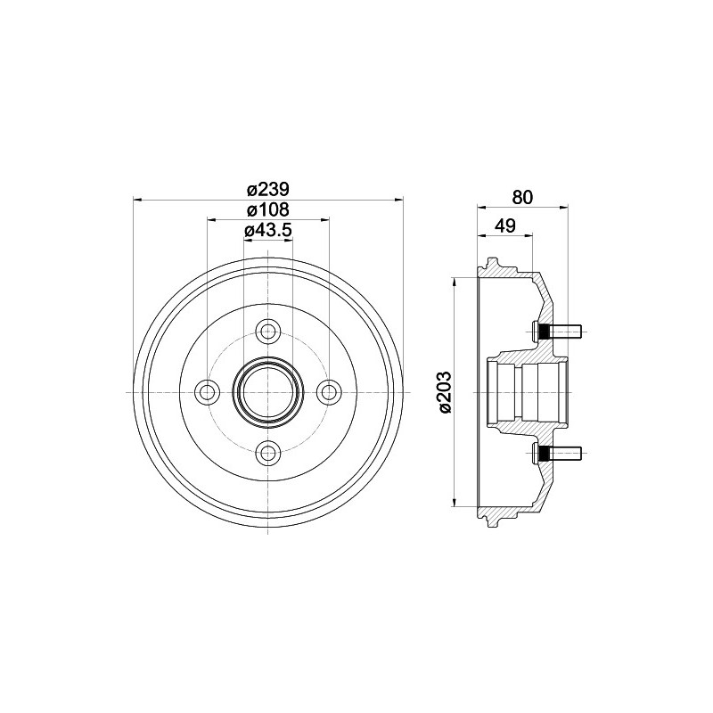 Tambour de frein MINTEX