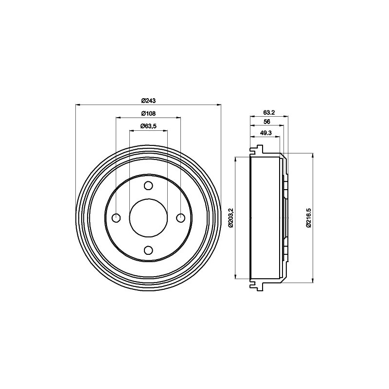 Tambour de frein MINTEX