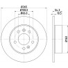 Jeu de 2 disques de frein MINTEX