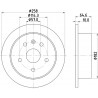 Jeu de 2 disques de frein MINTEX