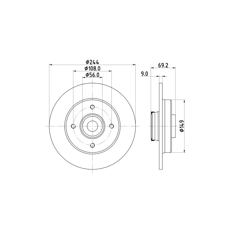 Disque de frein à l'unité MINTEX