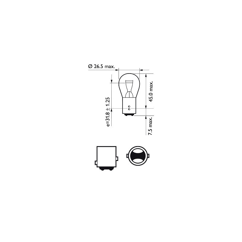 Ampoule (feu stop/feu arrière) PHILIPS