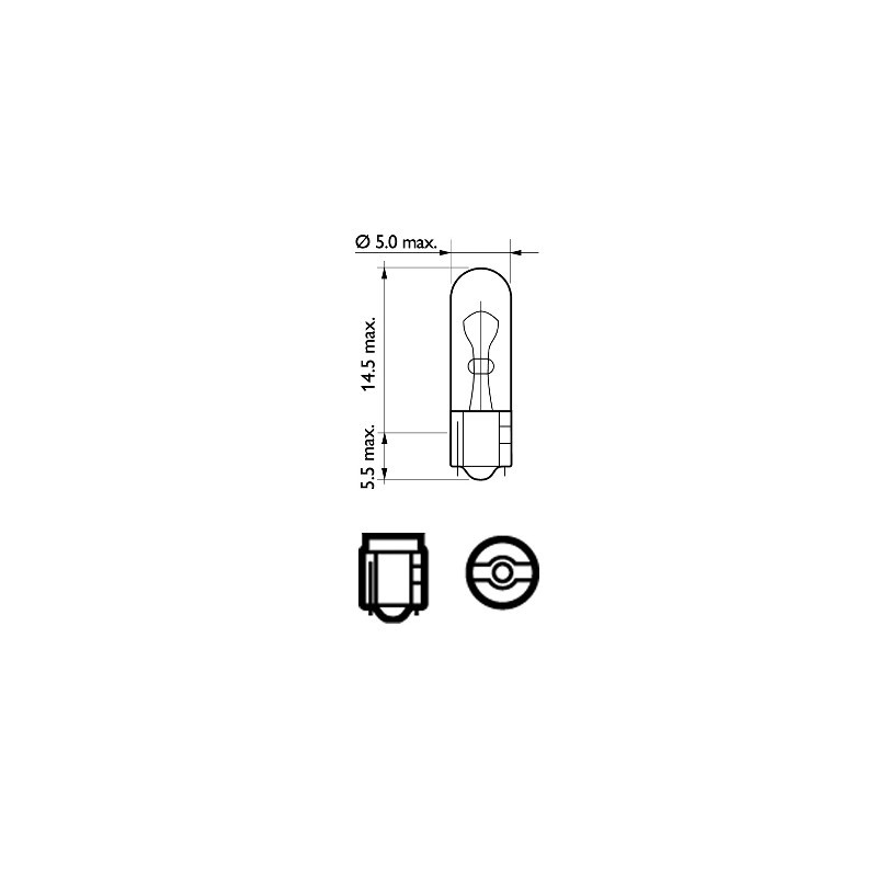 Ampoule (éclairage des instruments) PHILIPS