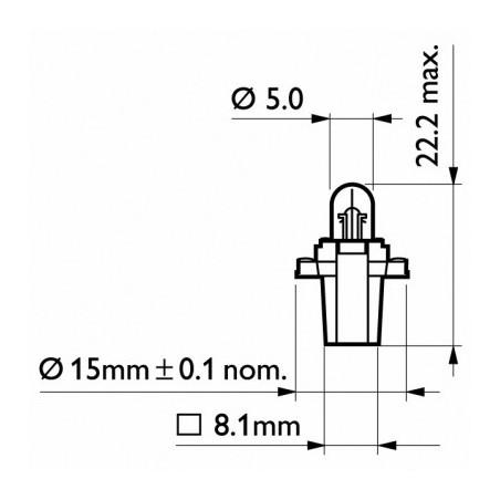 Ampoule (éclairage des instruments) PHILIPS