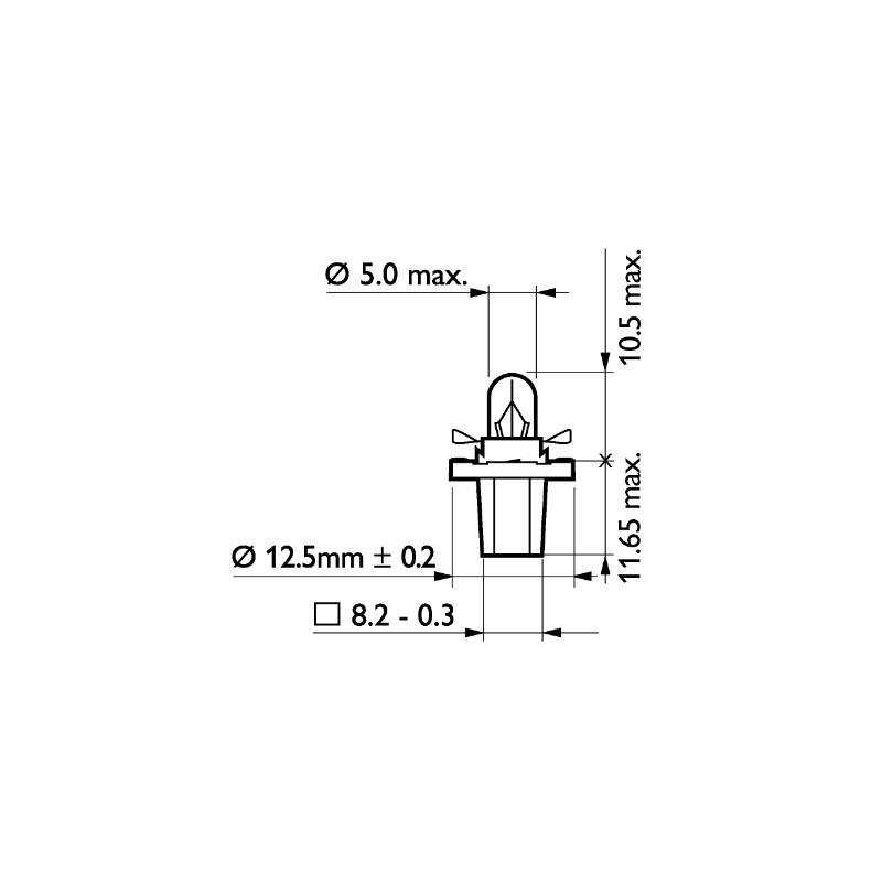 Ampoule (éclairage des instruments) PHILIPS