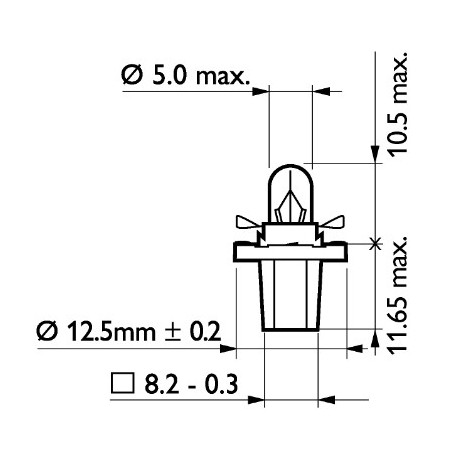 Ampoule (éclairage des instruments) PHILIPS